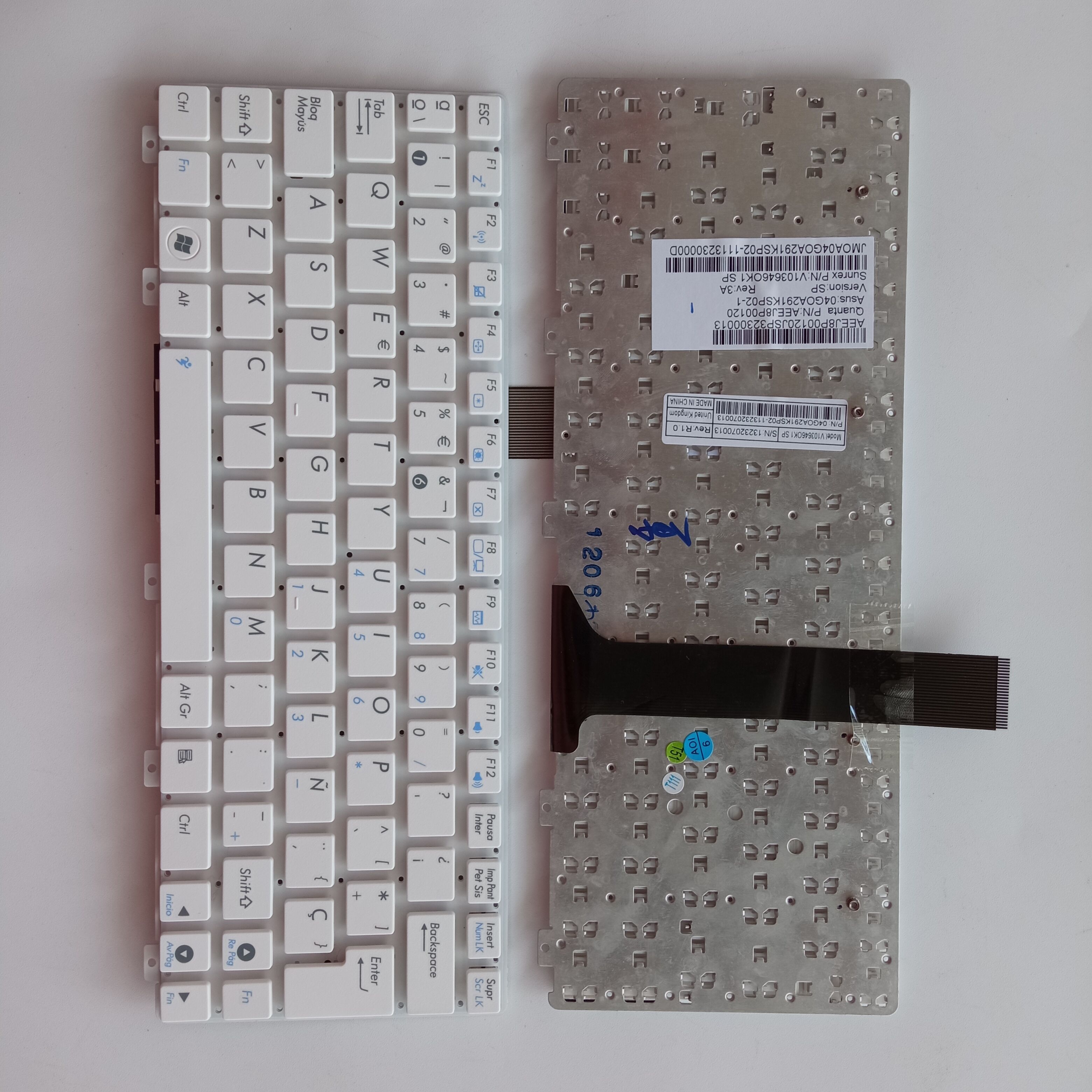 Picture of New Replacement Laptop Keyboard For ASUS 1015/1025/X101 WHITE SP Layout